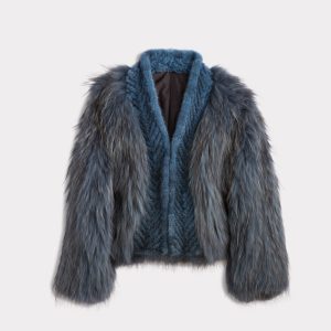 Janine Fur Jacket :: Turquoise