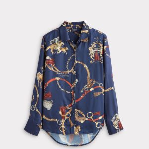 Carolina Blouse :: Navy/Multi