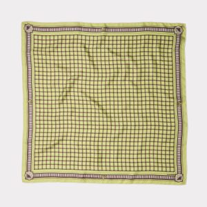 Mesa Grid Silk Scarf :: Olive