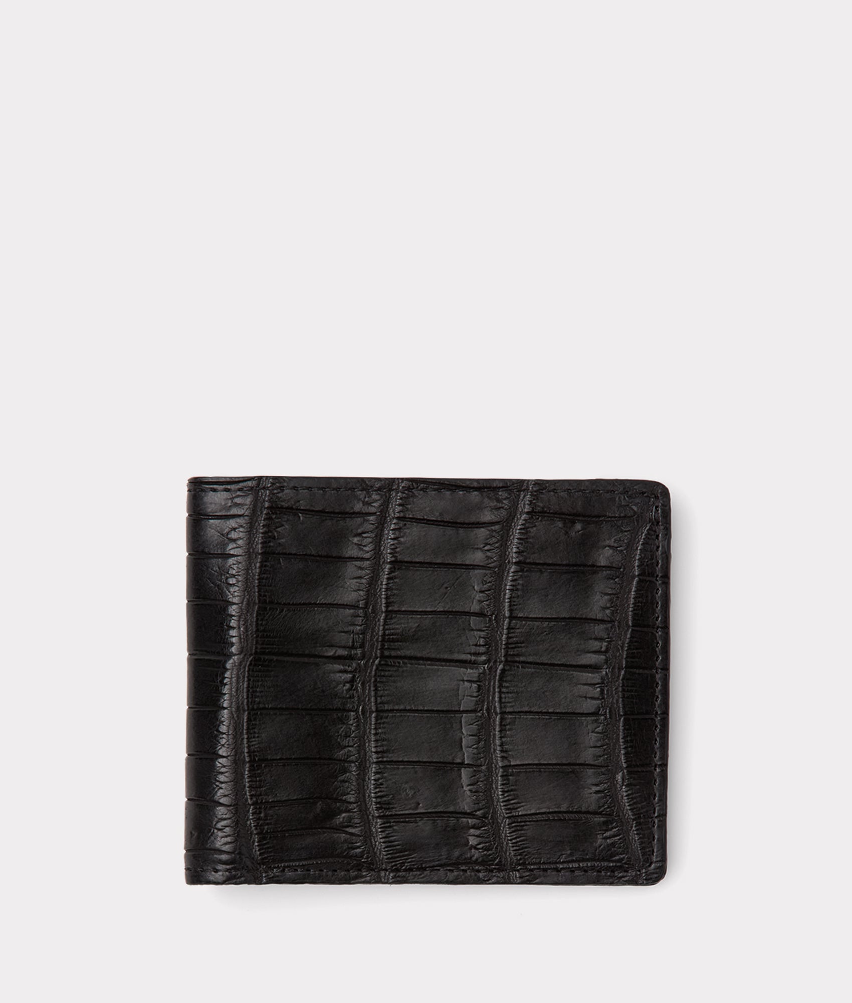 Hipster Wallet - American Alligator :: Black
