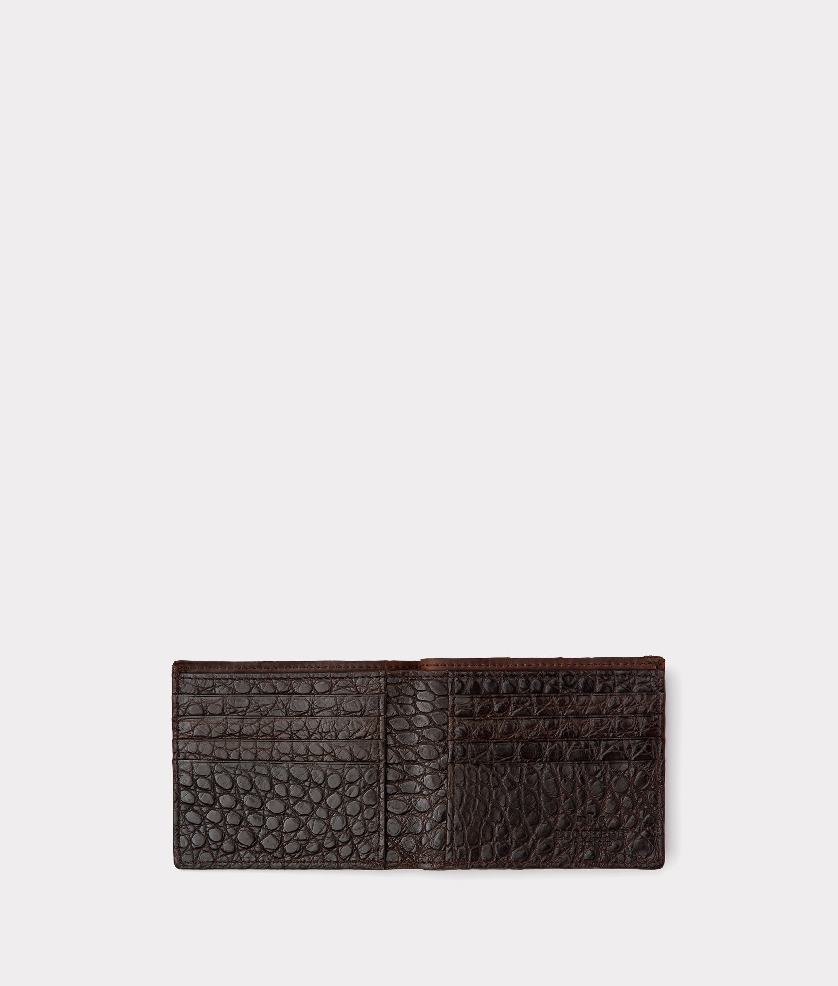 Hipster Wallet - American Alligator :: Chocolate - Image 2