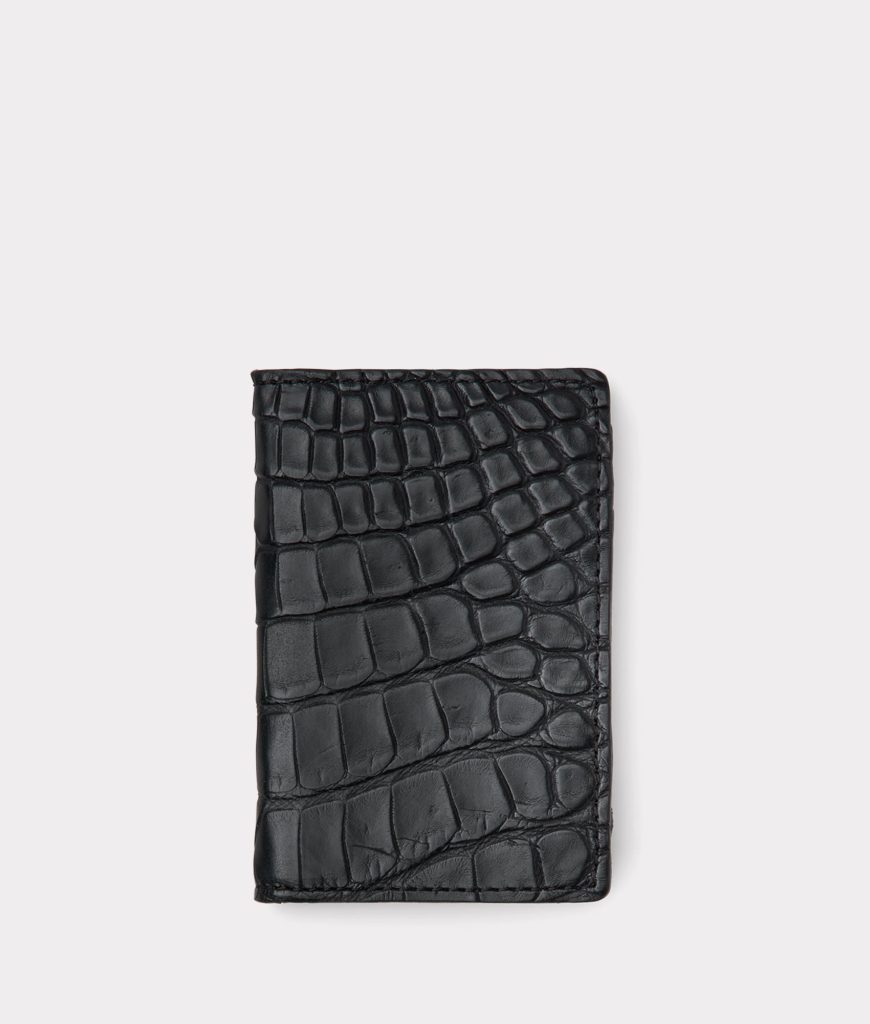 Bifold Wallet - American Alligator :: Black