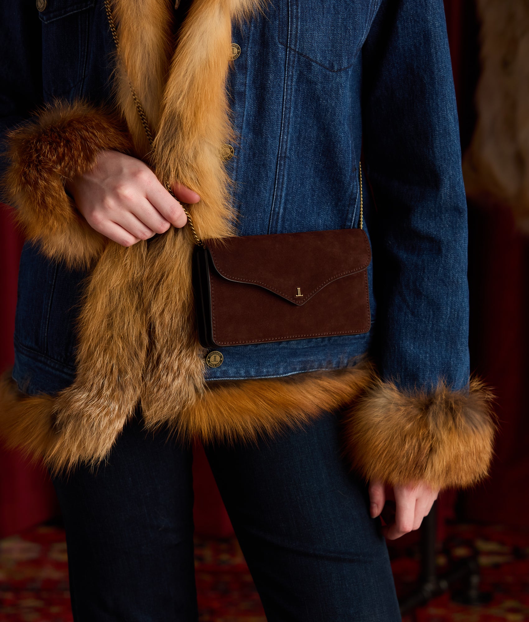 Long Wallet On A Chain :: Chocolate - Image 2