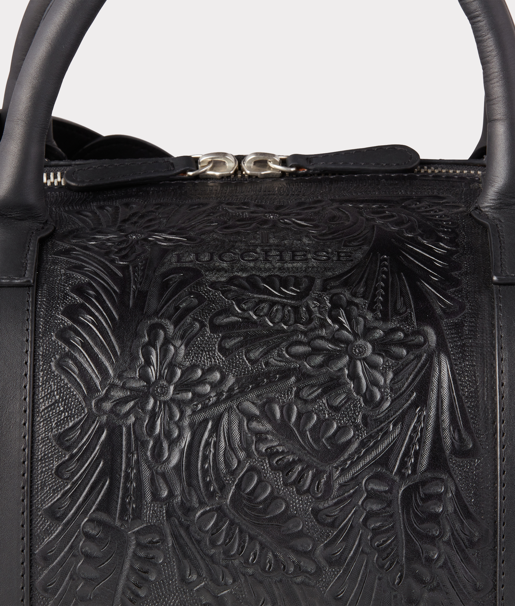 Hand-Tooled Duffle :: Black - Image 10