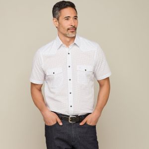 Austin Classic Fit :: Blue And Navy Circle Print